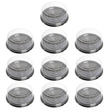Mizh 10pcs Clear Cake Carrier Round Cake Box Baking Packing Box Birthday Cake Box