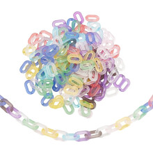200 piezas, 10 colores, anillos de enlace acrílicos, clips en C acrílicos, ganchos, conectores de enlace rápido para cadenas de joyería, para