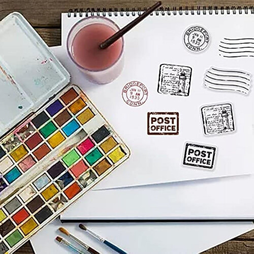 Διαφανής σφραγίδα σιλικόνης για DIY Scrapbooking, συμβατή με καρτ ποστάλ Postmark, 29,7x21cm 1