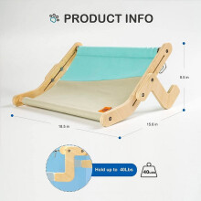 MewooFun Customizable Cordless Cat Window Lock Hammock Bed for Winter and Summer No Suction No Drilling Cat Perches