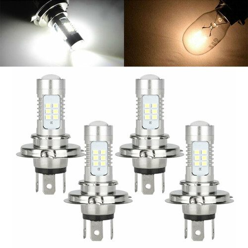 4x H4 9003HB2Super White LED Λαμπτήρας Προβολέα Μετατροπής Υψηλής Χαμηλής Δέσμης 6000K 2