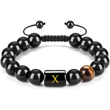 Kayannuo Christmas Clearance Black Stone Anklet, Black Stone Beaded Bracelet, Natural Stone Gemstone Anklet