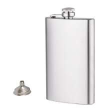 INTBUYING 12oz Hip Flask Set Stainless Steel Alcohol Pocket Flask with 1 Funnel