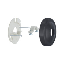 Danco Shower Arm Stabilizer Bracket and Flange Cover, Fixes Loose Shower Arm without Cutting into the Wall, Matte Black (12009)