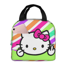 Naisten ja miesten Hello Kitty -eväslaukku vetoketjulla, vedenpitävä ja uudelleenkäytettävä kylmälaukku toimistoon/piknikille/työhön - Style6