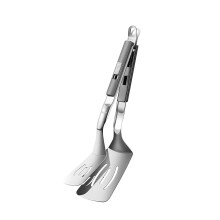 Clip para pala de pesca de acero inoxidable 2 en 1, utensilios de cocina compatibles con Home Essentials.