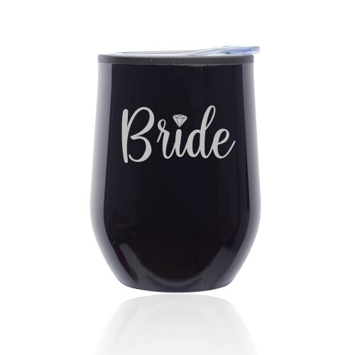 Bicchiere da viaggio senza stelo per vino e caffè con coperchio (nero notte)