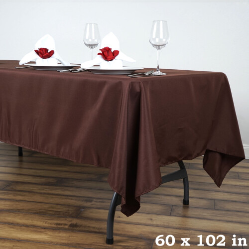 BalsaCircle 152 x 283 cm rektangulär bordsduk i polyester, chokladbrun 2