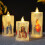 Conjunto de 2 velas sem chama de 5,8 x 14,5 cm (2,28 x 5,7 polegadas), com luz LED intermitente alimentada por bateria, vela eletrônica de 7
