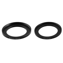 2 Stück Ersatz-Metallfilter-Step-Up-Ring-Adapter für Kameras 40,5 mm–52 mm & 52 mm–67 mm
