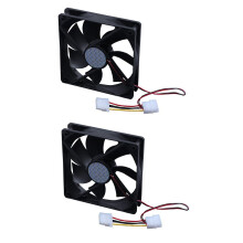 2 x 120 mm x 25 mm DC24V4-stifts hylslager för datorhölje, kylfläkt