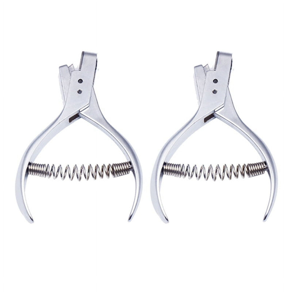 2X Garment Seam Pattern Notcher Pro Tailors Steel Sewing Pliers Punch Maker Pattern Hole Notches Punch Tools 9389440565036