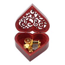 Delaman Music Box Wooden Craft Musical Box Heart Shaped Music Box Birthday Kids Gift Desktop Decoration Decoration Accessories(Castle in the Sky)