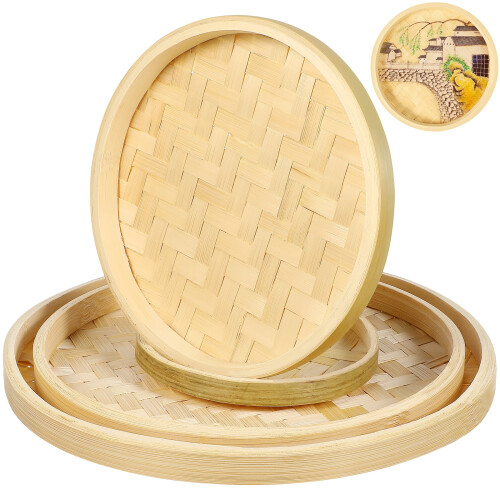 Δίσκοι αποθήκευσης Eease4Bamboo Woven για κουζίνα και χειροτεχνίες