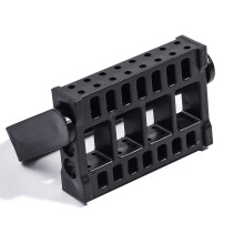 16 Hole Nail Drill Bit Holder Black, Detachable Organizer Stand for Manicure Bit Storage