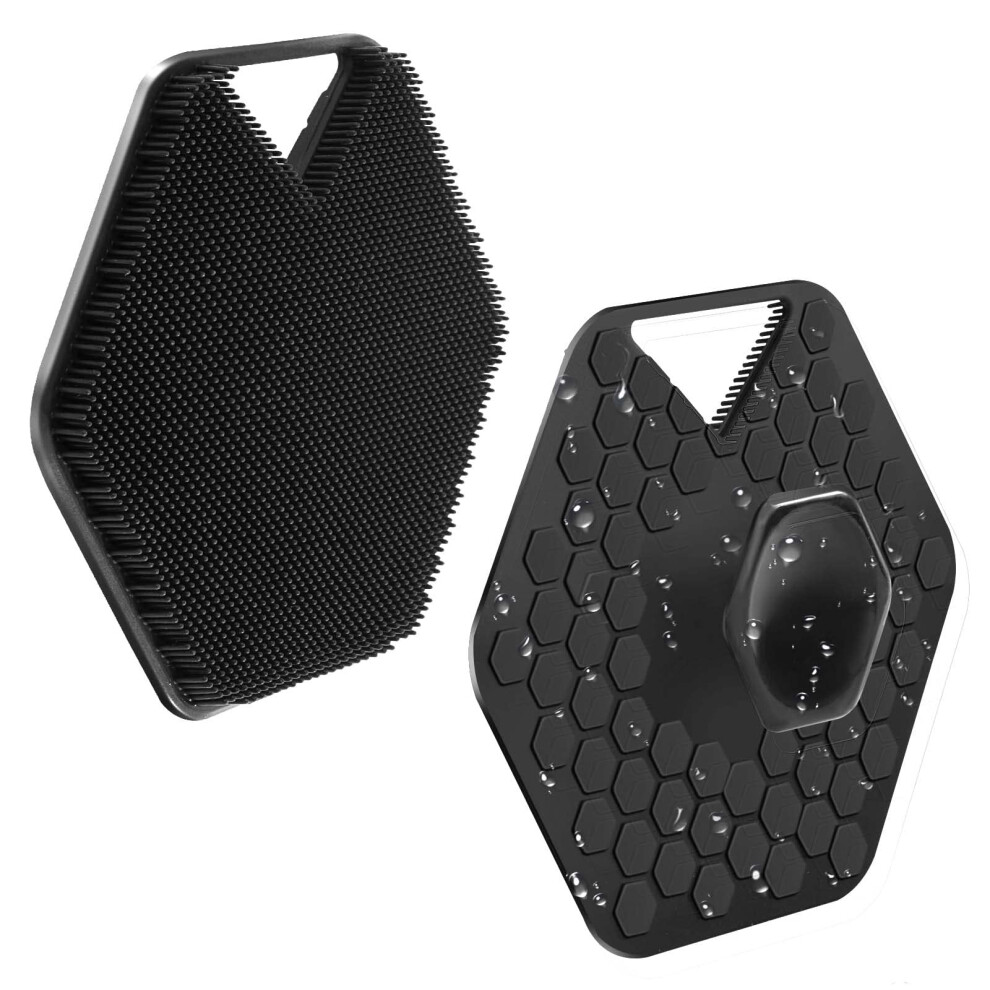Silicone Body Scrubber Shower Exfoliating Brush for Gentle Deep Cleaning with NonâSlip Grip