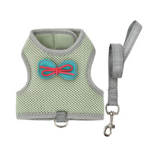 PetClub Pettorina per conigli, pettorina regolabile e guinzaglio con fiocco decorativo per conigli, gatti e furetti.