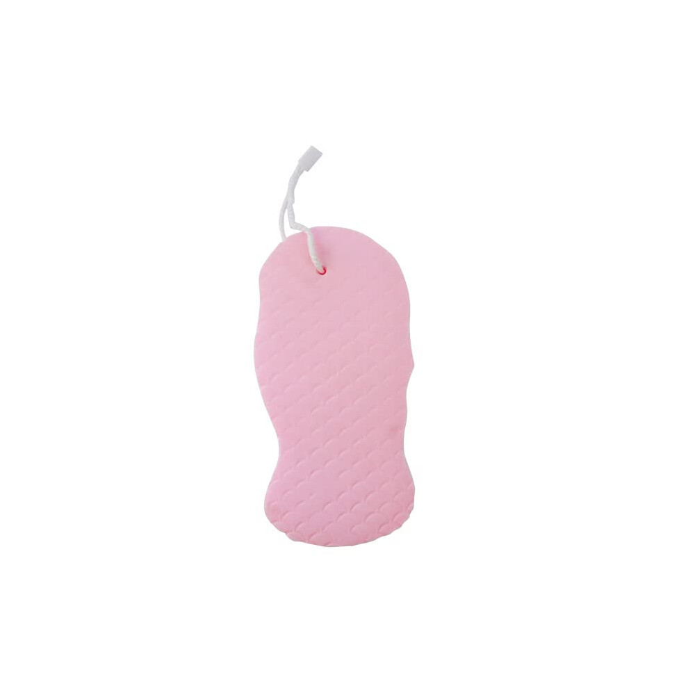 Pink Exfoliating Bath Sponge With Soft Fish Scale Texture, Gentle Body Scrubber For Sensitive Skin,