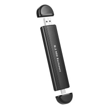 Gabinete portátil M.2 SSD com USB 3.1, estrutura em alumínio com dissipação de calor, compatível com SSDs NVMe e SATA de até 2 TB, plug and