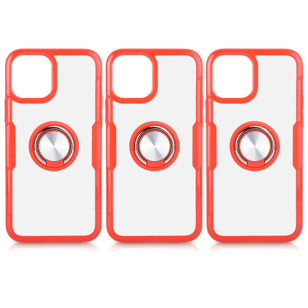 Rotatable Ring Case For Iphone 12, 360 Degrees Body Protection With Transparent Scratchproof Back Cover, Soft Tpu Frame Offers Exquisite Touch And Sho 9176269879280