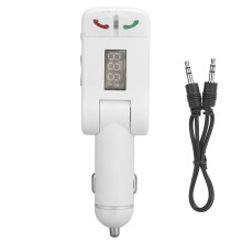 Transmissor FM Bluetooth atualizado em 2024, com haste flexível e múltiplas proteções de segurança, compatível com chamadas em modo