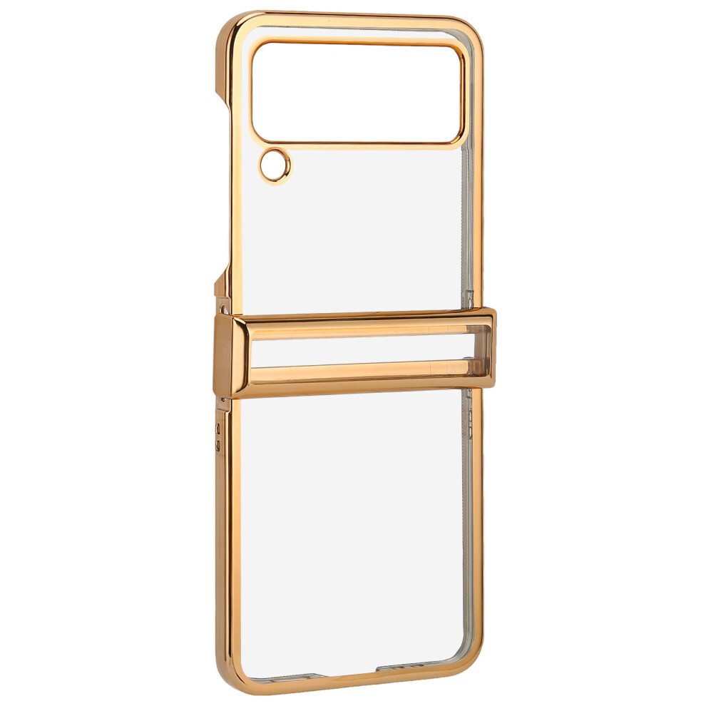 Built-In Screen Protection Case For Galaxy Z Flip 4, Slim Shockproof Case With Full Cover Hinge Protection Metal Volume Keys Wireless Charging Enabled 9012494478044