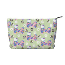 Hello Kitty Corduroy Cosmetic Tas Dames Toilettas Accessoires met Opbergvak en Ritssluiting Draagbare Cosmetic Reistas