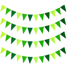 4 ghirlande di bandierine in feltro per compleanni, matrimoni, baby shower, feste, aule scolastiche, asili nido, case, camerette dei bambini,