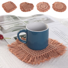 Jacenvly Liquidação Decorações de Outono para Casa Porta-Copos de Tecido Tapete Isolante para Vasos com Franjas Espessas Jogo Americano de Mesa