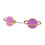 Σκουλαρίκια Claire's Celestial Stud, σετ των 12 με φεγγάρια, αστέρια και πλανήτες, μωβ 2