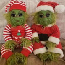 Bréagán bábóg laitéis Cuddly- Christmas Grinch, Nollag