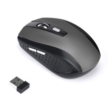 Ratón inalámbrico para juegos XUNRYAN, ligero, de 2,4 GHz con receptor USB para portátil y ordenador de sobremesa (gris).