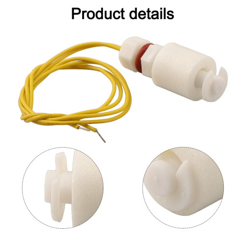 Mosiee2pcs PP διακόπτης πλωτήρα M8 46mm κάθετος αισθητήρας στάθμης νερού δεξαμενής για 1