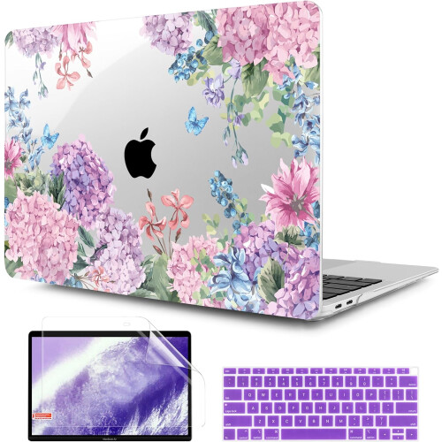 Capa rígida protetora para teclado e tela para MacBook Air de 13 polegadas (modelo A2179, lançamentos de 2021 a 2018).