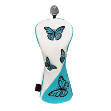 Golf Wood Headcover Protection Sleeve ,Butterfly Pattern Scratch Club Head Cover for Golfer Outdoor Sports Travel Transport ,
