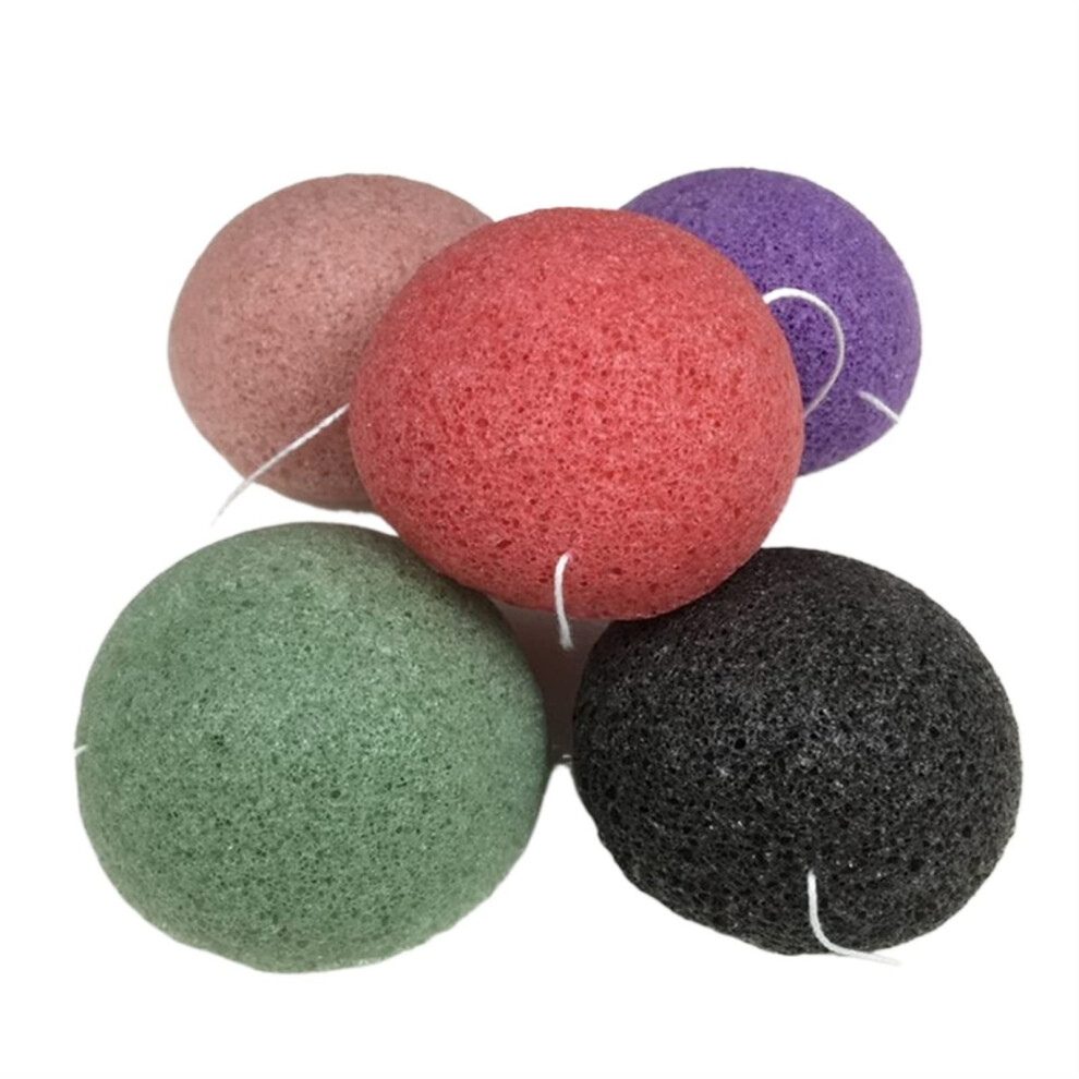 Konjac Sponge 4pcs Natural Facial Cleansing Puff Gentle Exfoliation for Face and Kitchen