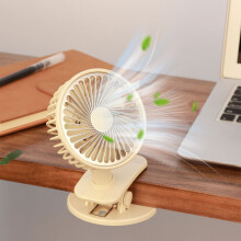 Fnyoxu Portable Clip Fan, 360 Rotate, 2 Speed, USB Rechargeable, Quiet Mini Desk Fan for Stroller, Camping, Golf Cart, Home, Office