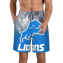 Handdoek_Detroit_Lions Heren casual strandbroek Sportshort Voetbalteam Logo Mouw voor Honkbalfans Cadeaus