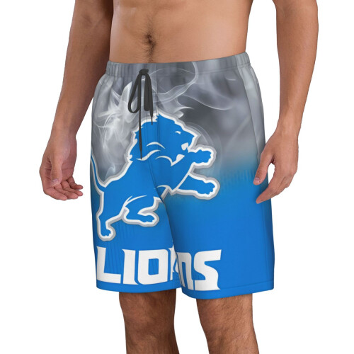 Ανδρικό casual παντελόνι θαλάσσης Towel_Detroit_Lions με κοντό μανίκι και λογότυπο ομάδας 1