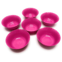 Collection Curly (Petit bol de 5 pouces - paquet de 6, Fuchsia)