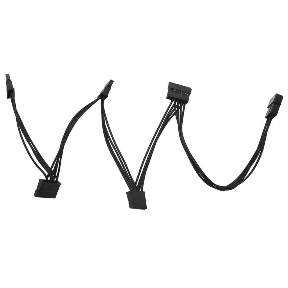 4Pin Ide 1 To 5 Sata 15Pin Hard Drive Power Supply Splitter Cable For Diy Hard Disk Pc Sever 18Awg Power 9340258119552
