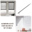 Phlegsive21,8" gardinstav i aluminium med trykknap (sort) 2