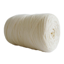 Knitting Yarn Spaghetti Yarn Blanket Cushion, Crocheting Chunky Yarn, Fabric Cloth Yarn for Rugs Bags, Cushion Throw Blanket Beige