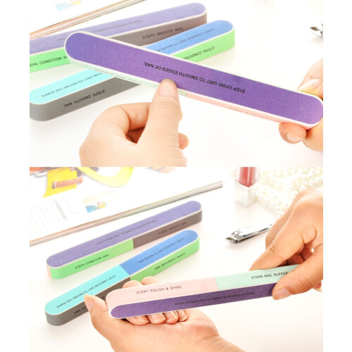 2 Pack Nail Buffer Block, File & Buffer for Natural Nails, All-in-One Smooth, Buff, Shine - Easy to Use 2