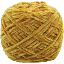 Fil chenille velours duveteux 8/16/24/32 oz pour crochet et tricot - Couleur caramel, fil doux pour pulls, bonnets, chaussettes et couvertures