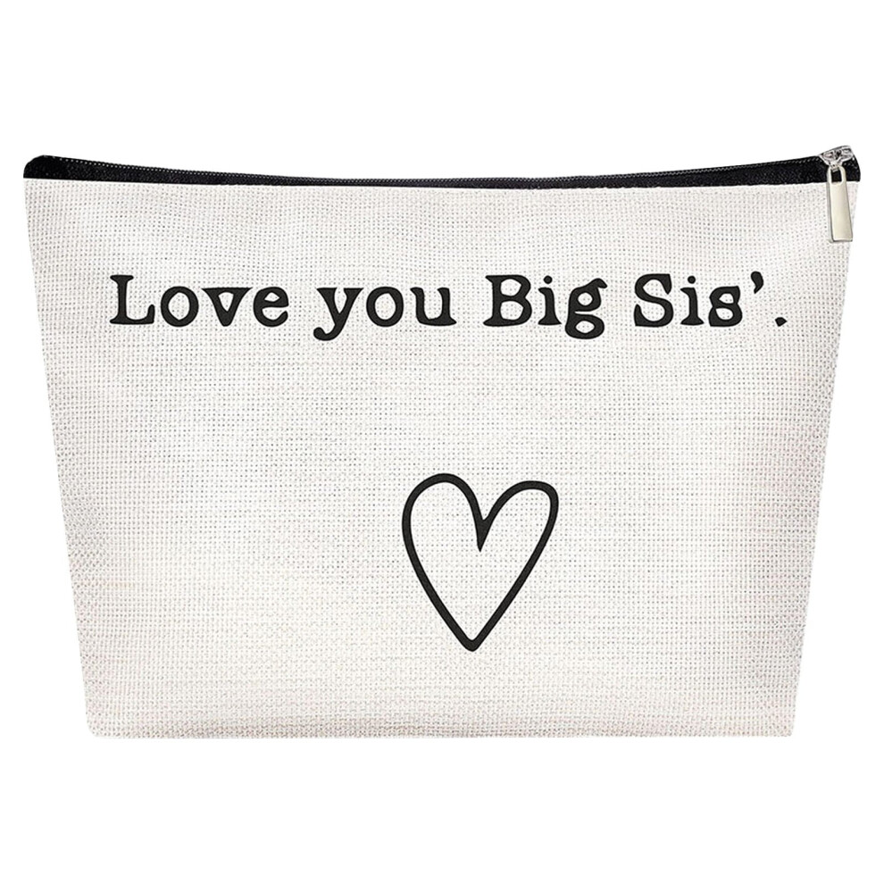 Best Sister Ever Gift - Makeup Case Compatible with Travel, Missing You Send Love Toiletry Bag for Best Friend