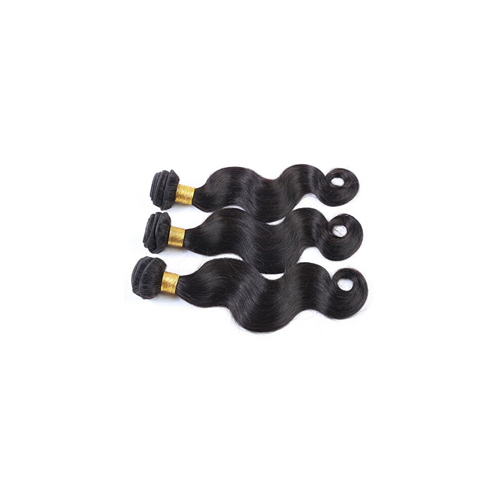 Unisex 28 Inch Peruvian Body Wave Human Virgin Hair Extensions 3Pcs Lot Soft Silky Tangle Resistant