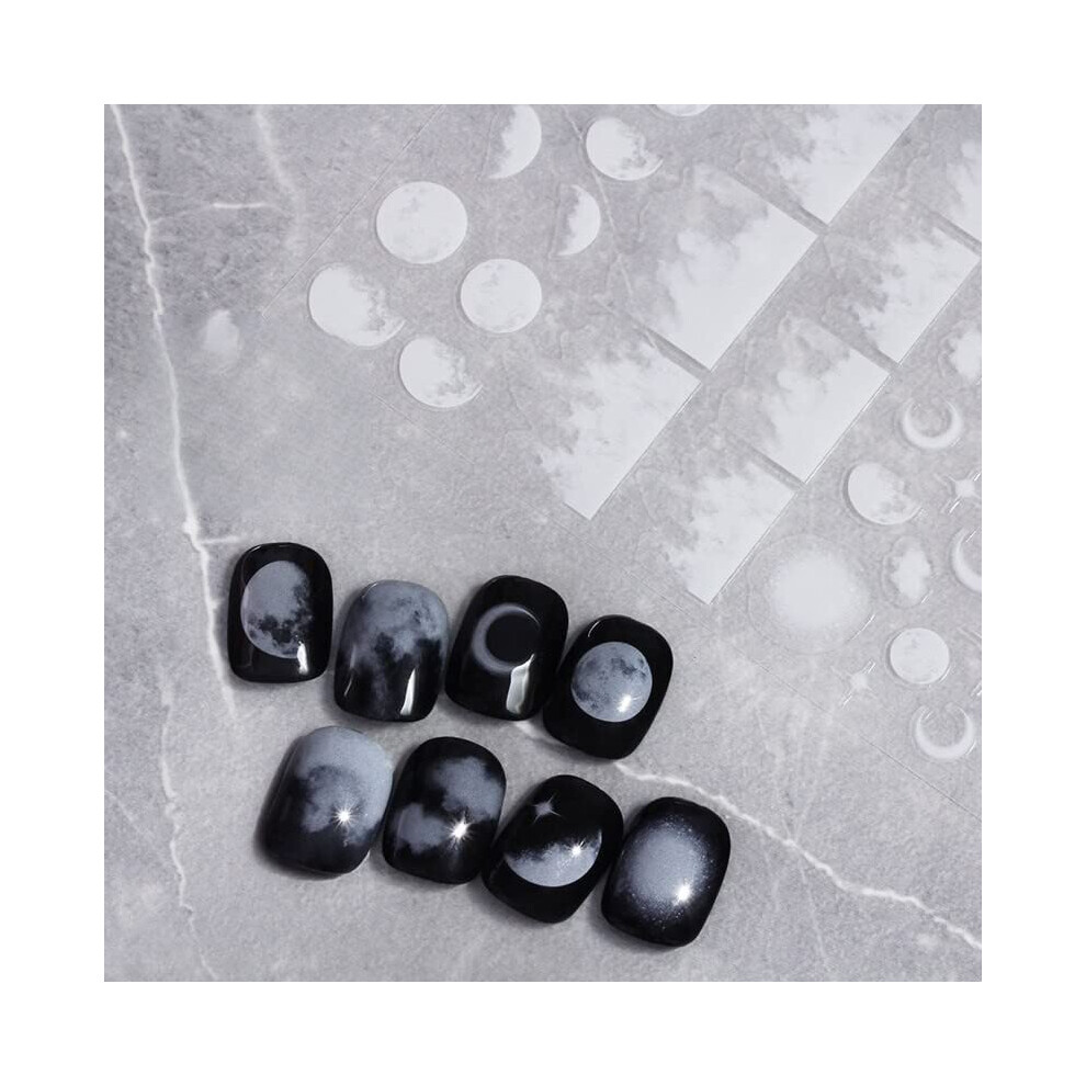 Press On Nails with Full Coverage Tips and 3D Nail Art Stickers for DIY SalonStyle Manicure