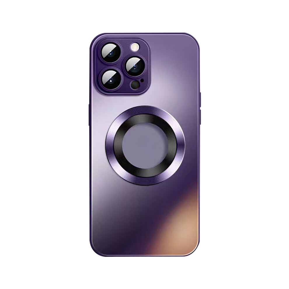 Magsafe Compatible Iphone Case, Military Grade Drop Proof Camera Lens Protector Metallic Luster Slim Phone Cover Confidence Building Purple 9176269860783