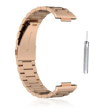 Polert klokkerem til HUAWEI Watch FIT2, foldbar klokkerem i rustfritt stål med korrosjonsbestandig, slitesterkt vevd metalldesign, Hypoa